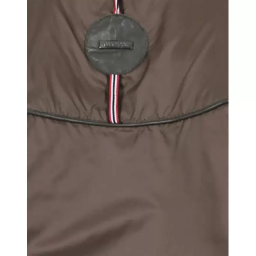 OAKWOOD Doudounes^Hyper Kaki Fonce - Doudoune Courte En Cuir Veritable Capuche A Revers