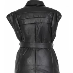 OAKWOOD Gilets^Impulse Noir - Doudoune Courte Sans Manche En Cuir Veritable