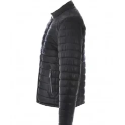 OAKWOOD Doudounes^Julien Noir - Doudoune En Cuir Veritable Avec Col Mao Pressionne
