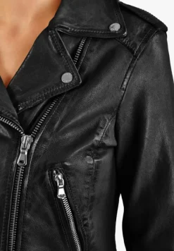 OAKWOOD Blousons^Kyoto Noir - Blouson En Cuir Veritable Effet Lave