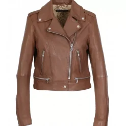 OAKWOOD Blousons^Kyoto Tan - Blouson En Cuir Veritable Effet Lave