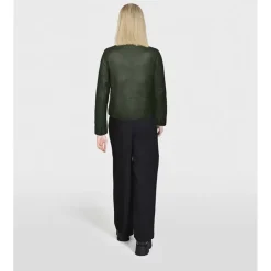 OAKWOOD Vestes^Leslie Kaki - Veste Courte Col Chemise En Cuir Veritable
