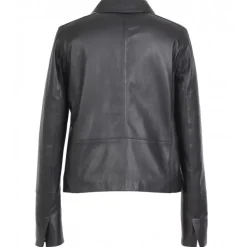 OAKWOOD Vestes^Leslie Noir - Veste Courte Col Chemise En Cuir Veritable
