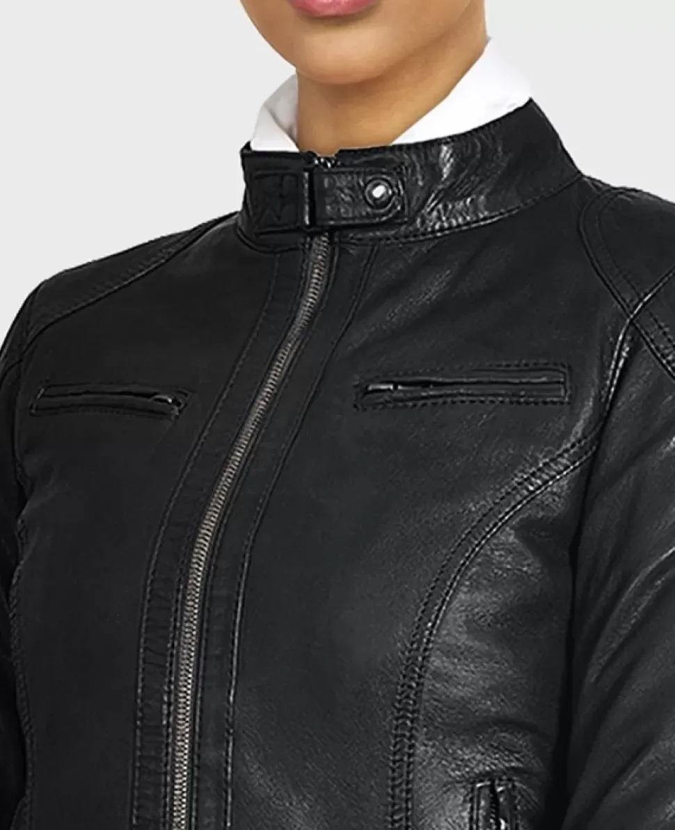 OAKWOOD Vestes^Lina Noir - Veste Courte En Cuir Veritable