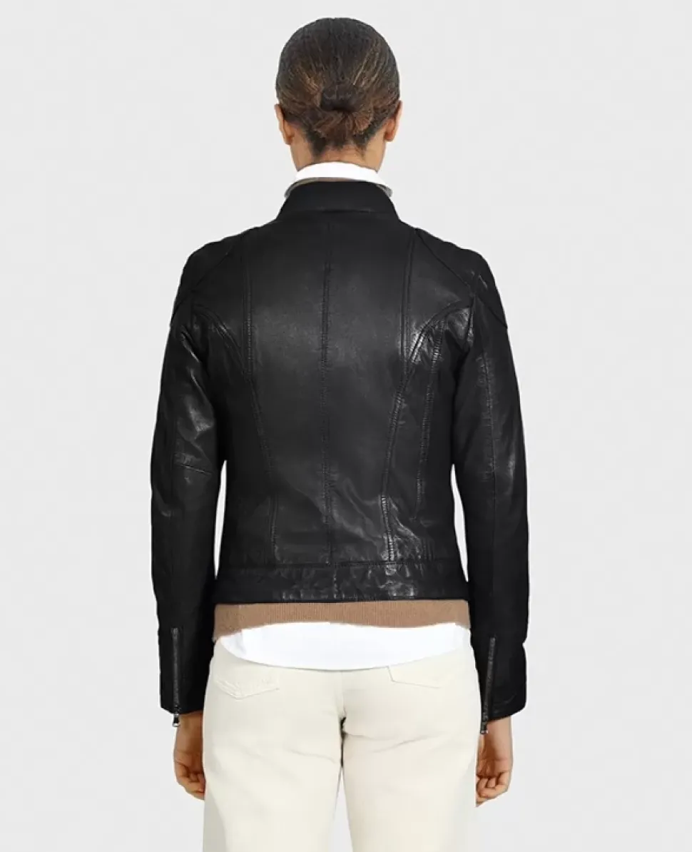 OAKWOOD Vestes^Lina Noir - Veste Courte En Cuir Veritable