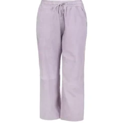OAKWOOD Pantalons^Loft Lilas - Pantalon Court En Cuir Veritable De Chevre Velours