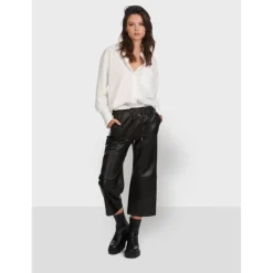 OAKWOOD Pantalons^Loft Noir - Pantalon Court En Cuir Veritable
