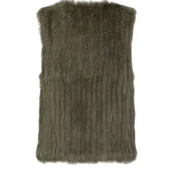 OAKWOOD Gilets^Magali Kaki - Gilet Sans Manche En Fourrure Veritable