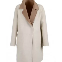 OAKWOOD Manteaux^Magdalena Taupe - Manteau Court Reversible En Laine