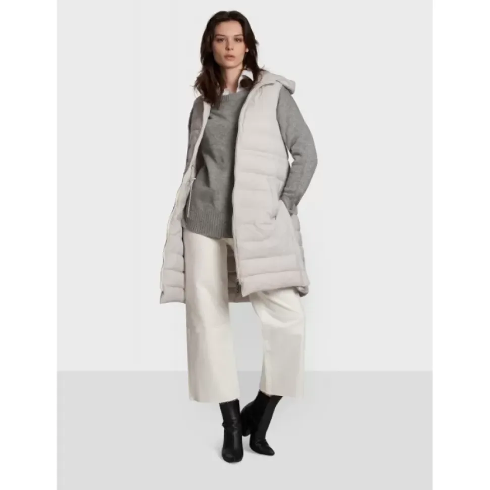 OAKWOOD Gilets^Maggy Gris Clair - Longue Doudoune Sans Manches
