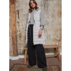 OAKWOOD Gilets^Maggy Gris Clair - Longue Doudoune Sans Manches