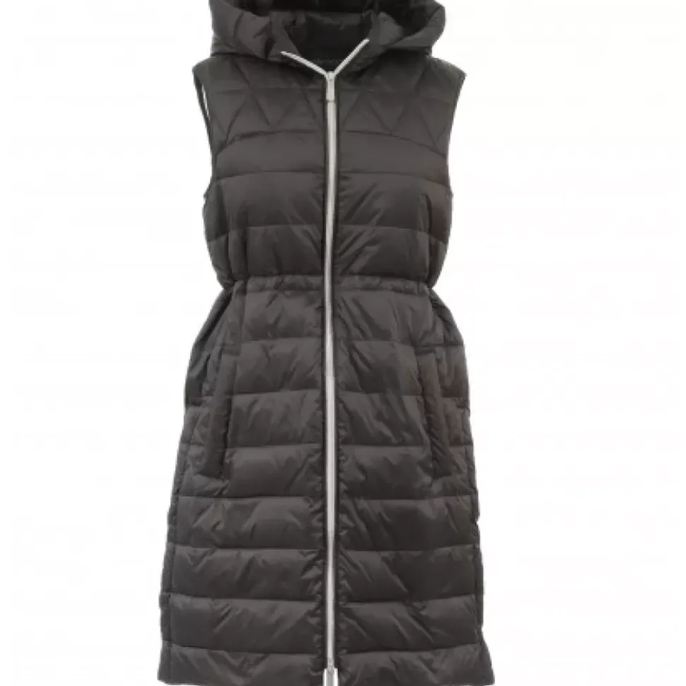 OAKWOOD Gilets^Maggy Noir-Noir - Longue Doudoune Sans Manche
