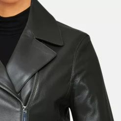 OAKWOOD Blousons^Maranta (Ref. 64592 Noir - Blouson Asymetrique En Cuir Veritable