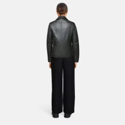 OAKWOOD Blousons^Maranta (Ref. 64592 Noir - Blouson Asymetrique En Cuir Veritable