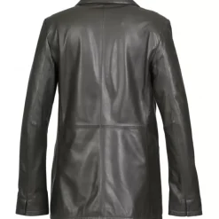 OAKWOOD Vestes^Meg Kaki Fonce- Blazer En Cuir Veritable De Mouton