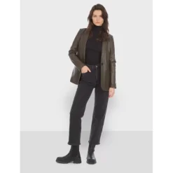 OAKWOOD Vestes^Meg Marron- Blazer En Cuir Veritable De Mouton