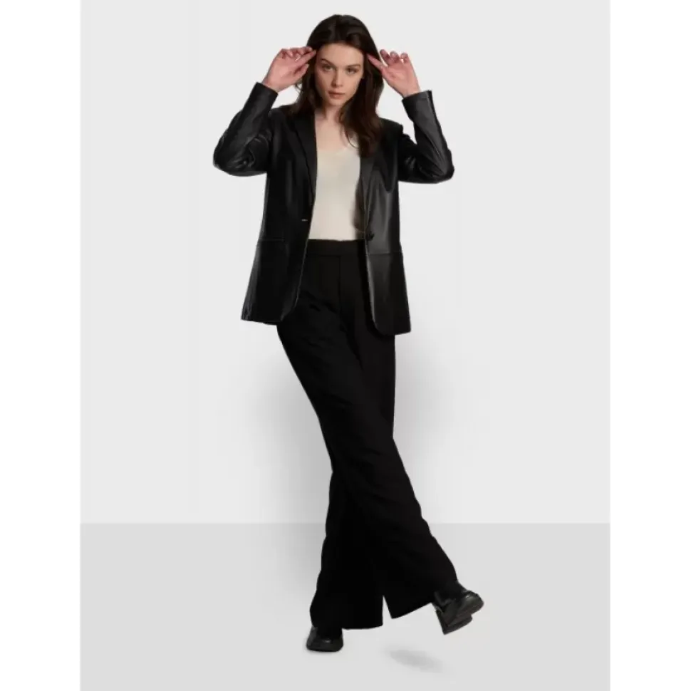 OAKWOOD Tops Et Chemises^Meg Noir - Blazer En Cuir Veritable De Mouton