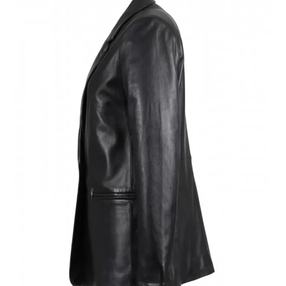 OAKWOOD Tops Et Chemises^Meg Noir - Blazer En Cuir Veritable De Mouton