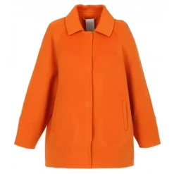 OAKWOOD Manteaux^Melisse Orange - Manteau Court Oversize En Laine Melangee