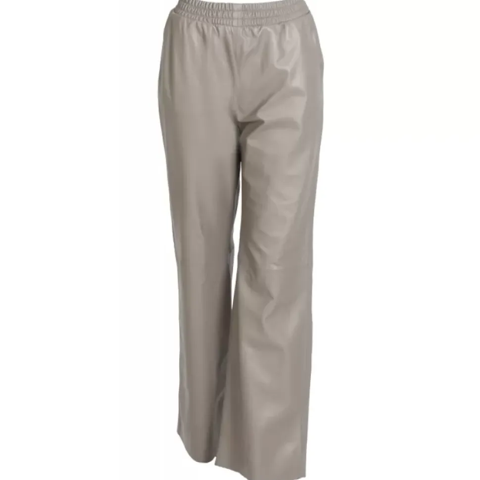OAKWOOD Pantalons^Mila Mastic - Pantalon Large Taille Haute En Cuir Veritable