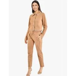 OAKWOOD Pantalons^Mouna Toffee - Pantalon Jogpant Cuir Veritable Chevre Velours