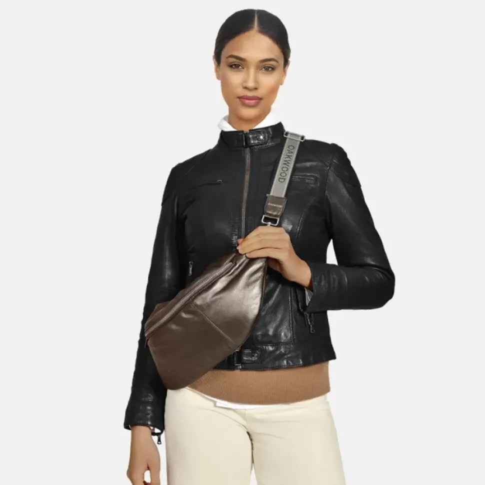 OAKWOOD Accessoires^Murillo Metal Gold - Sac En Bandouiliere En Cuir Veritable
