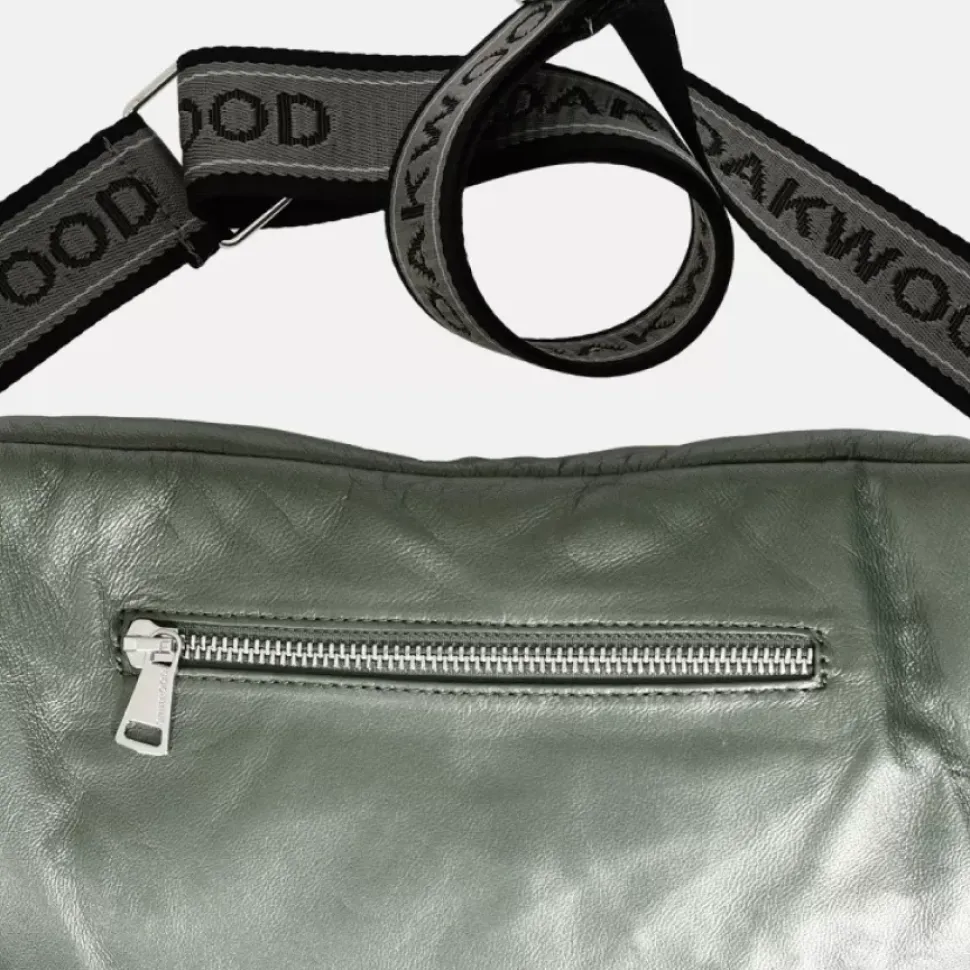 OAKWOOD Accessoires^Murillo Metal Vert Fonce - Sac En Bandouiliere En Cuir Veritable