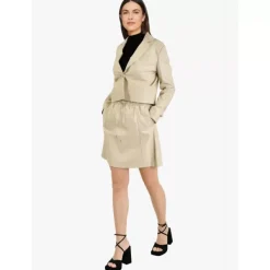 OAKWOOD Jupes Et Shorts^Nina Coquille - Jupe Courte En Cuir Veritable