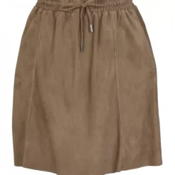 OAKWOOD Jupes Et Shorts^Nina Marron Clair - Jupe Courte En Cuir Veritable De Chevre Velours
