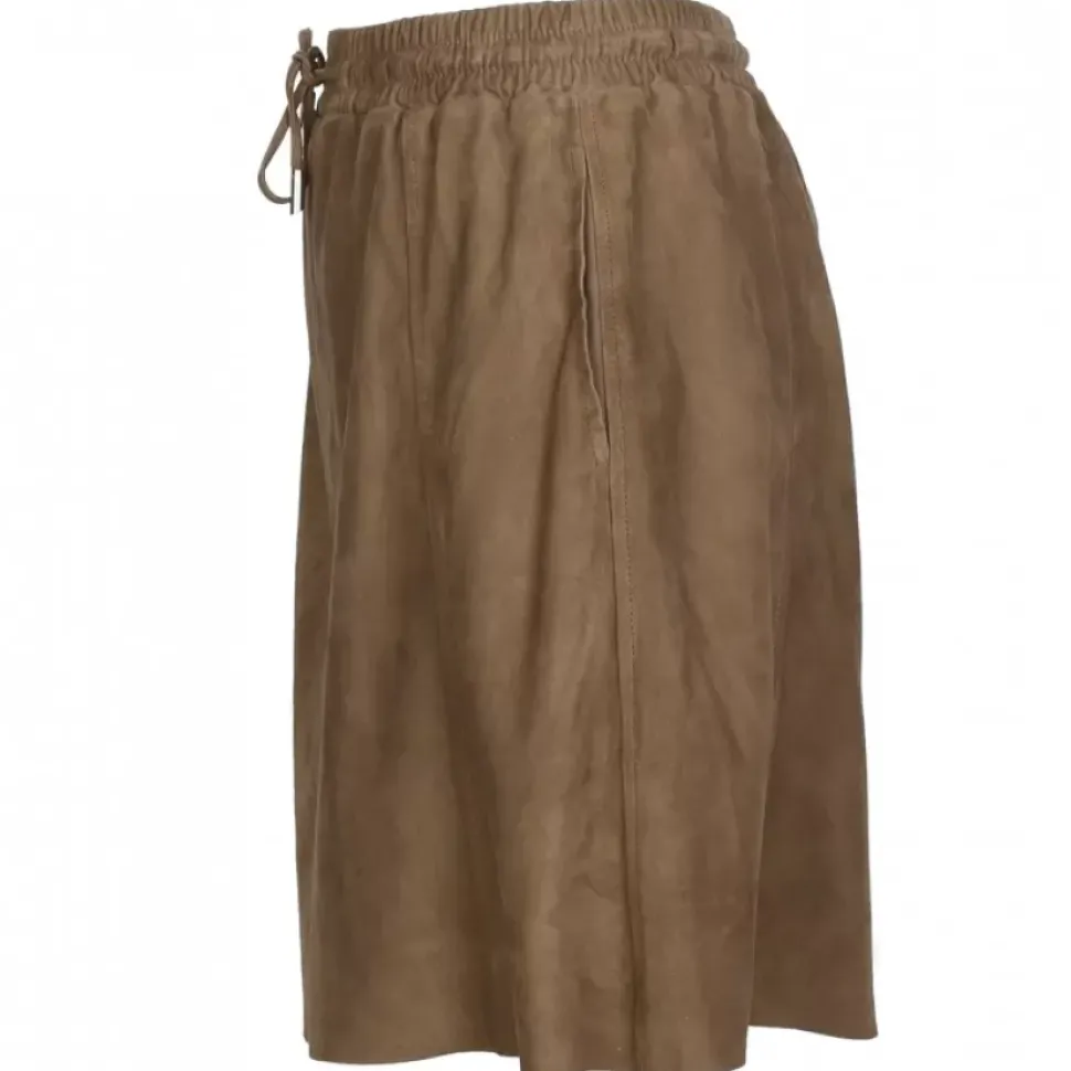 OAKWOOD Jupes Et Shorts^Nina Marron Clair - Jupe Courte En Cuir Veritable De Chevre Velours