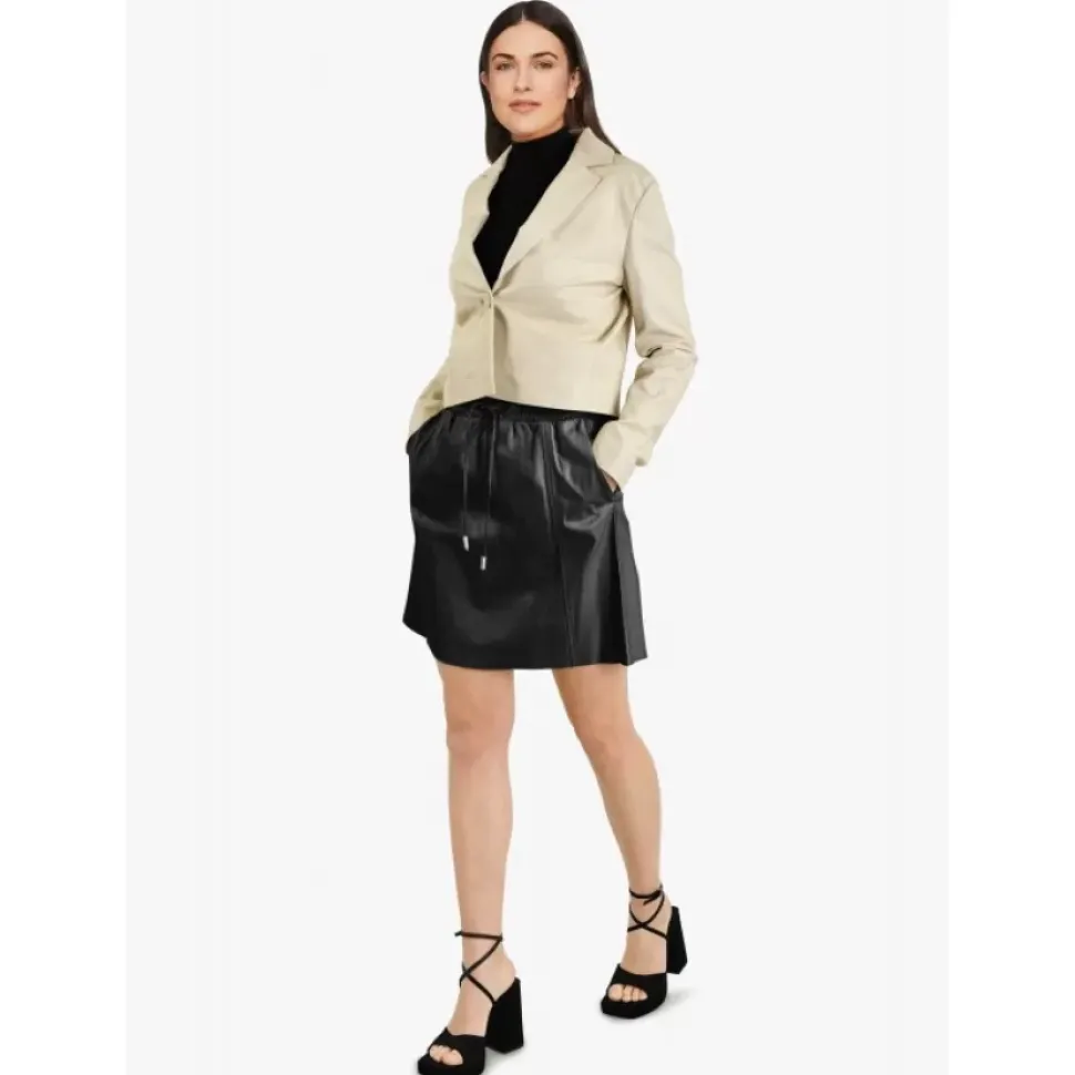OAKWOOD Jupes Et Shorts^Nina Noir - Jupe Courte En Cuir Veritable