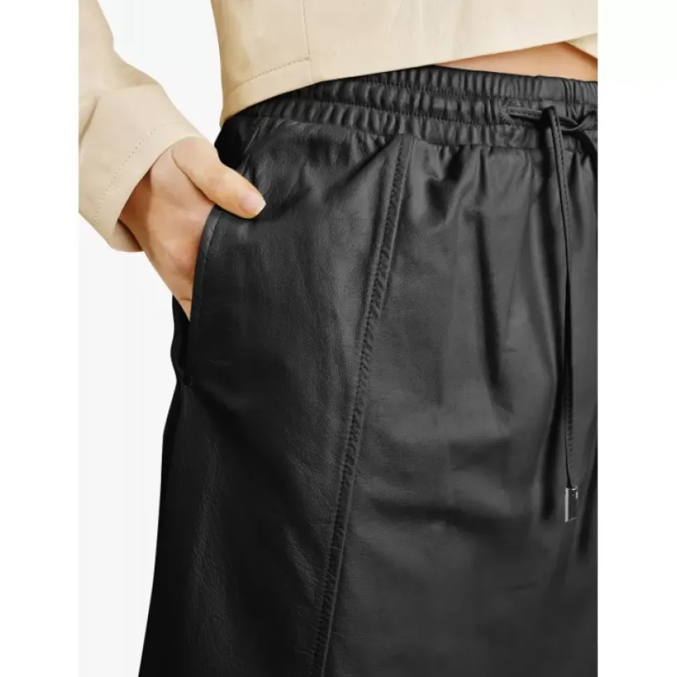 OAKWOOD Jupes Et Shorts^Nina Noir - Jupe Courte En Cuir Veritable