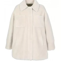 OAKWOOD Manteaux^Perfume Neige Kaki - Manteau Surchemise Reversible Effet Mouton Retourne