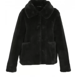 OAKWOOD Manteaux^Possession Gris Fonce - Manteau Court En Fausse Fourrure