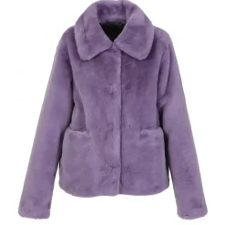 OAKWOOD Manteaux^Possession Violet Clair - Manteau Court En Fausse Fourrure
