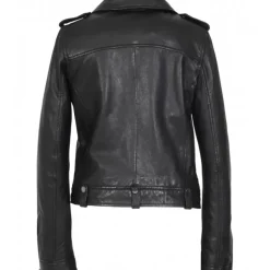 OAKWOOD Blousons^Princess 6 Noir - Blouson Esprit Biker En Cuir Veritable