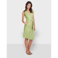 OAKWOOD Robes^Rebecca Vert Clair - Robe Portefeuille En Cuir Veritable