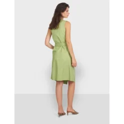 OAKWOOD Robes^Rebecca Vert Clair - Robe Portefeuille En Cuir Veritable
