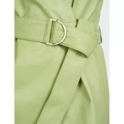 OAKWOOD Robes^Rebecca Vert Clair - Robe Portefeuille En Cuir Veritable