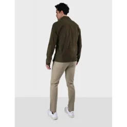 OAKWOOD Vestes^Riccardo Vert Fonce - Veste Col Chemise En Cuir Veritable De Chevre Velours
