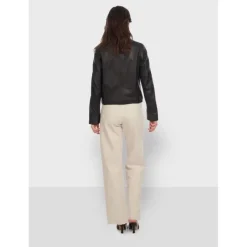 OAKWOOD Vestes^Rosalie Noir - Veste Courte Col Chemise En Cuir Veritable