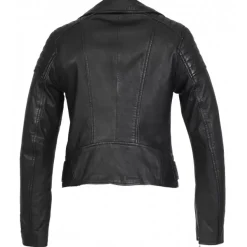 OAKWOOD Blousons^Sasha 6 Noir - Blouson Inspiration Motard En Cuir Veritable