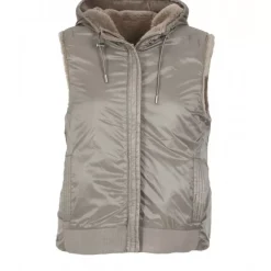 OAKWOOD Gilets^Smiley Taupe - Gilet Sans Manche En Fausse Fourrure 100% Laine / Nylon