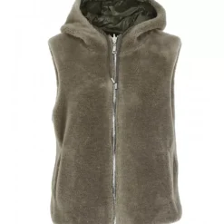 OAKWOOD Gilets^Smiley Vert Pale - Gilet Sans Manche En Fausse Fourrure 100% Laine / Nylon