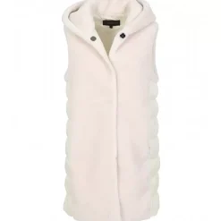 OAKWOOD Gilets^Soprano Beige Clair - Gilet Sans Manche En Fausse Fourrure 100% Laine / Nylon Matelasse