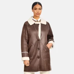 OAKWOOD Vestes^Spectacle Marron Vieilli - Veste Effet Peau Retournee Fourrure Synthetique