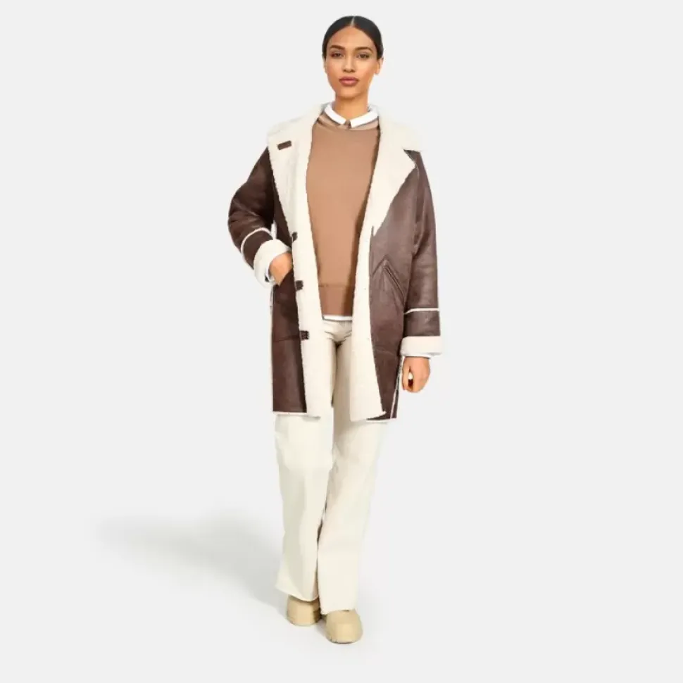OAKWOOD Vestes^Spectacle Marron Vieilli - Veste Effet Peau Retournee Fourrure Synthetique