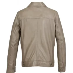 OAKWOOD Blousons^Stan Beige - Blouson En Cuir Veritable Inspiration Veste En Jeans