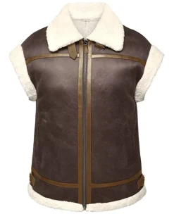 OAKWOOD Gilets^Theatre Marron Vieilli - Veste Effet Peau Retournee Fourrure Synthetique