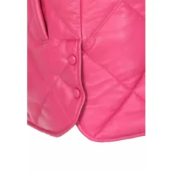 OAKWOOD Manteaux^Tocade Fushia - Surchemise Matelassee En Cuir Veritable